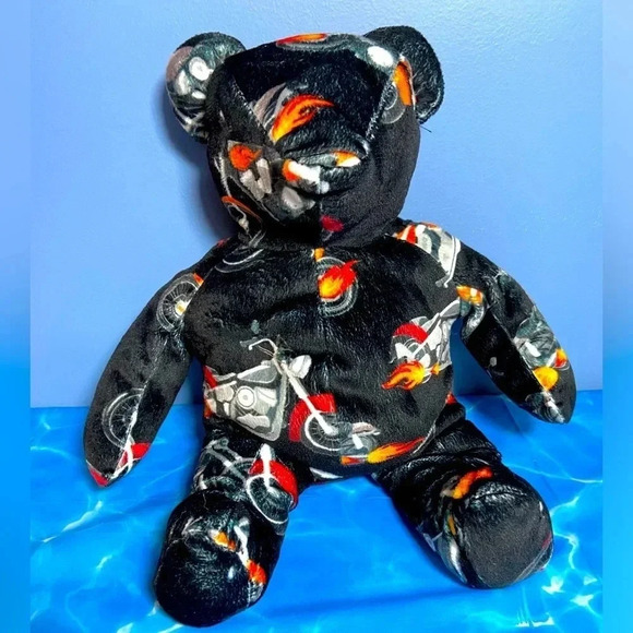 🐣4 for $20🥚 Custom/Homemade Unofficial Harley Davidson/Biker Teddy Bear - Picture 1 of 11